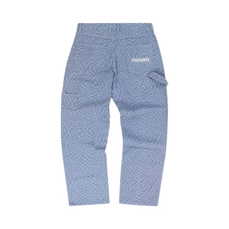 Pleasures Washy Double Knee Work Pants Blue