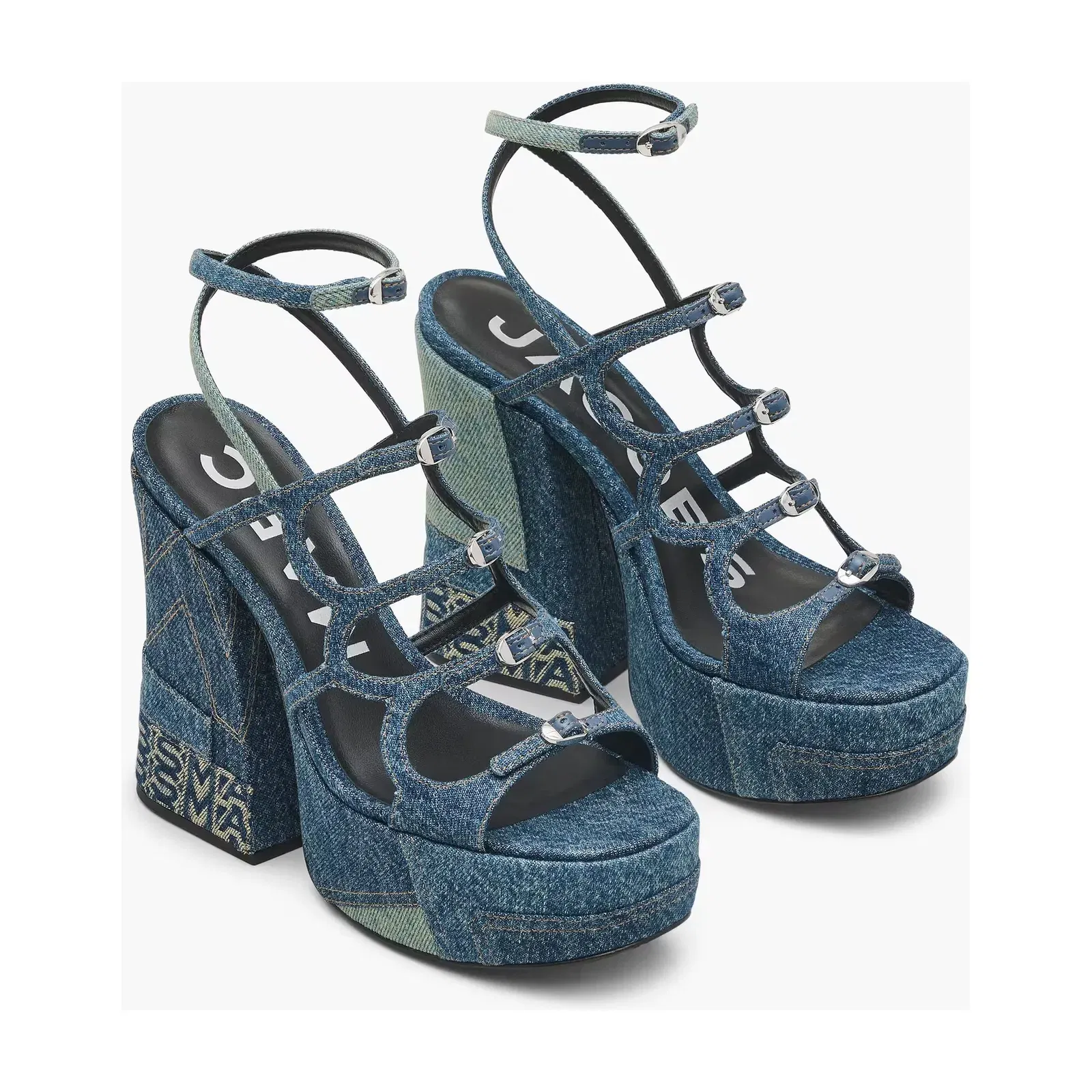Marc Jacobs Marc Jacobs The Deconstructed Denim Kiki Platform Sandal Indigo Multi Indigo Multi
