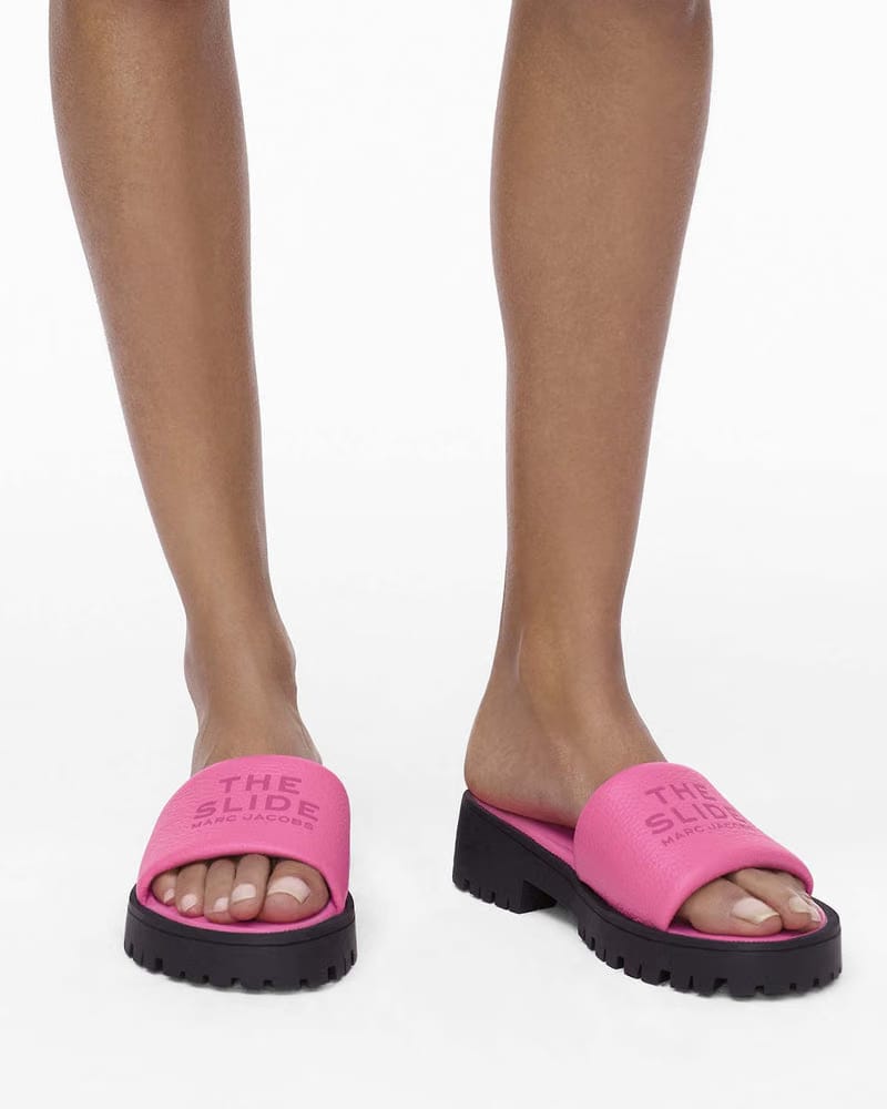 Marc Jacobs Marc Jacobs The Lug Sole Slide Bow Pink Bow Pink
