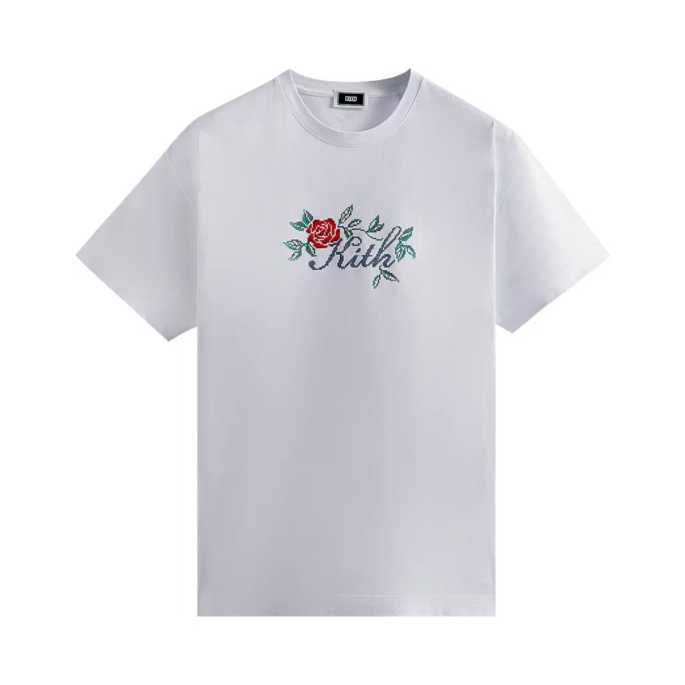 Kith Script Needlepoint T-Shirt White
