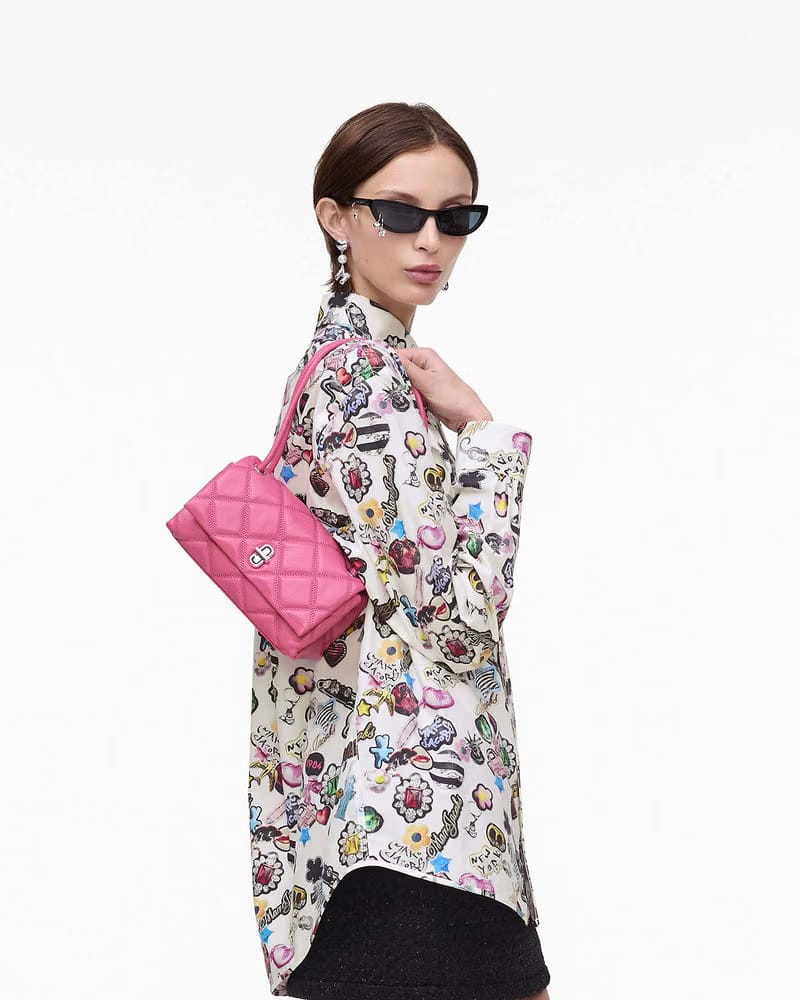 Marc Jacobs Marc Jacobs The Quilted Mini Dual Shoulder Bag Bow Pink Bow Pink
