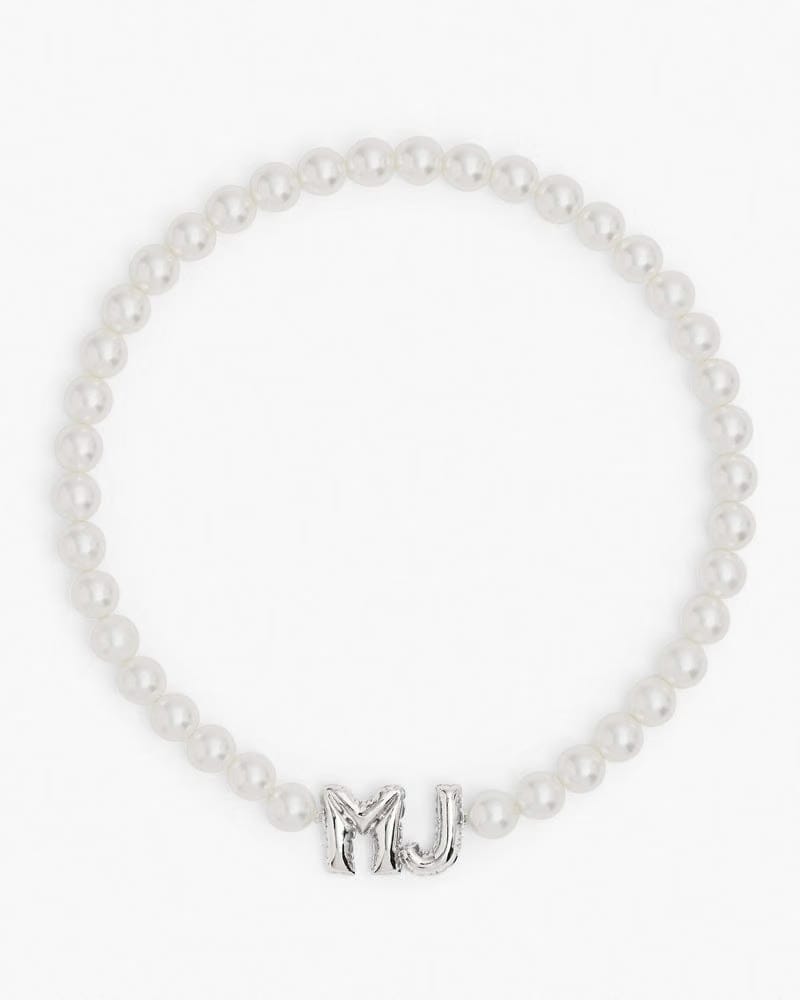 Marc Jacobs Marc Jacobs The Marc Jacobs Balloon Pearl Necklace White/Silver White/silver