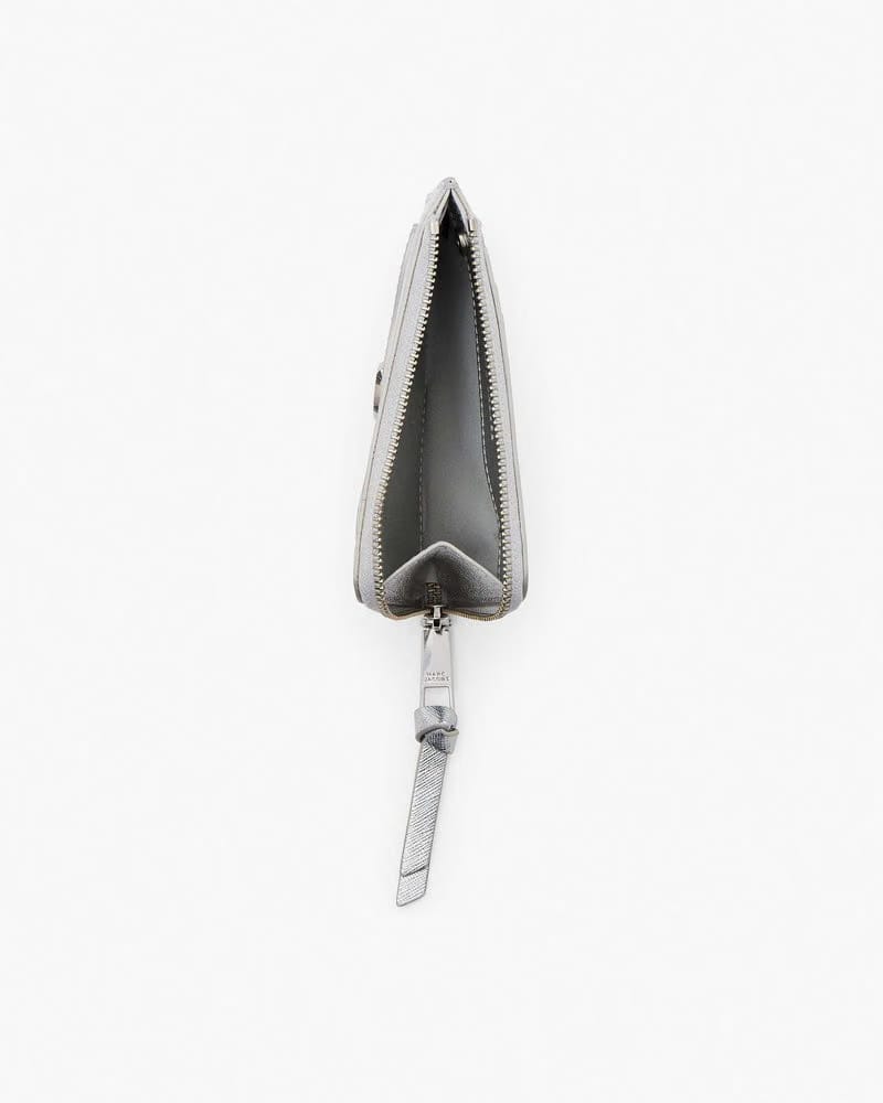Marc Jacobs Marc Jacobs The Metallic Utility Snapshot Top Zip Multi Wallet Silver Silver