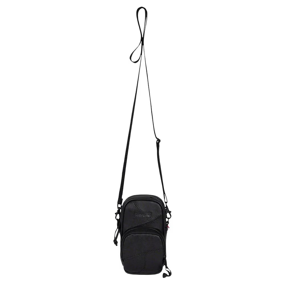 Supreme Patchwork Leather Small Shoulder Bag Black