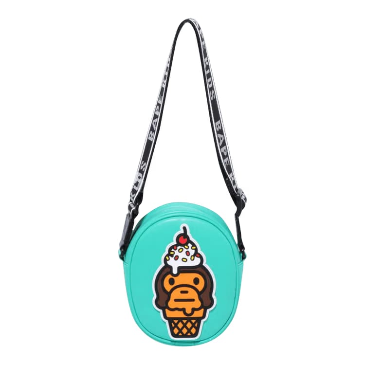 BAPE Kids Baby Milo Ice Cream Shoulder Bag Green