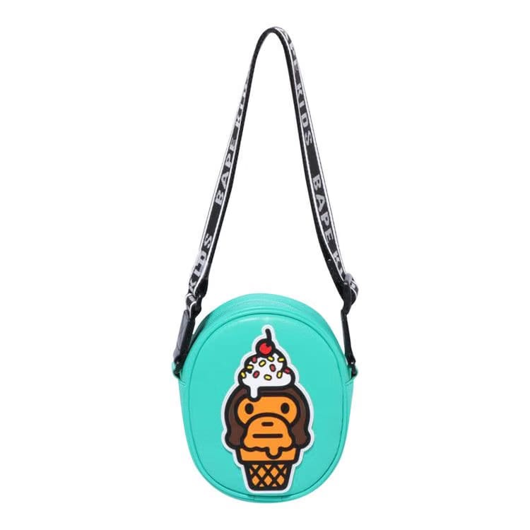 BAPE Kids Baby Milo Ice Cream Shoulder Bag Green