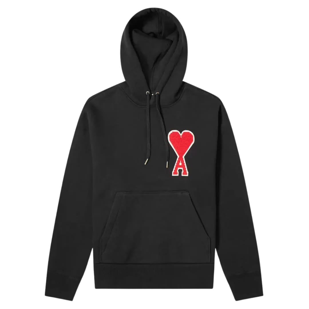 Ami Paris Hoodie with big Ami Coeur patch Large Heart