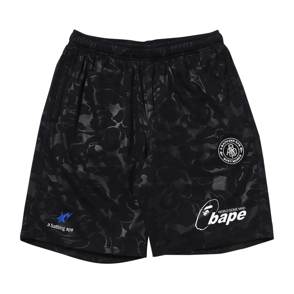 BAPE Soccer Game Shorts Black