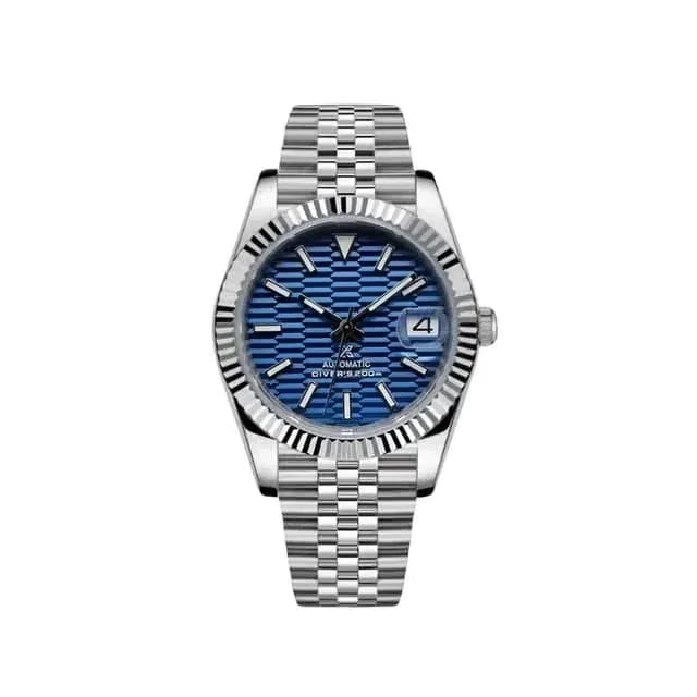 Mod (original Seiko Movement) Datejust blue Fluted