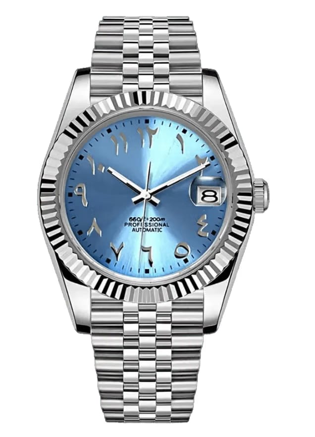 SEIKO MOD datejust ice blue Arabic