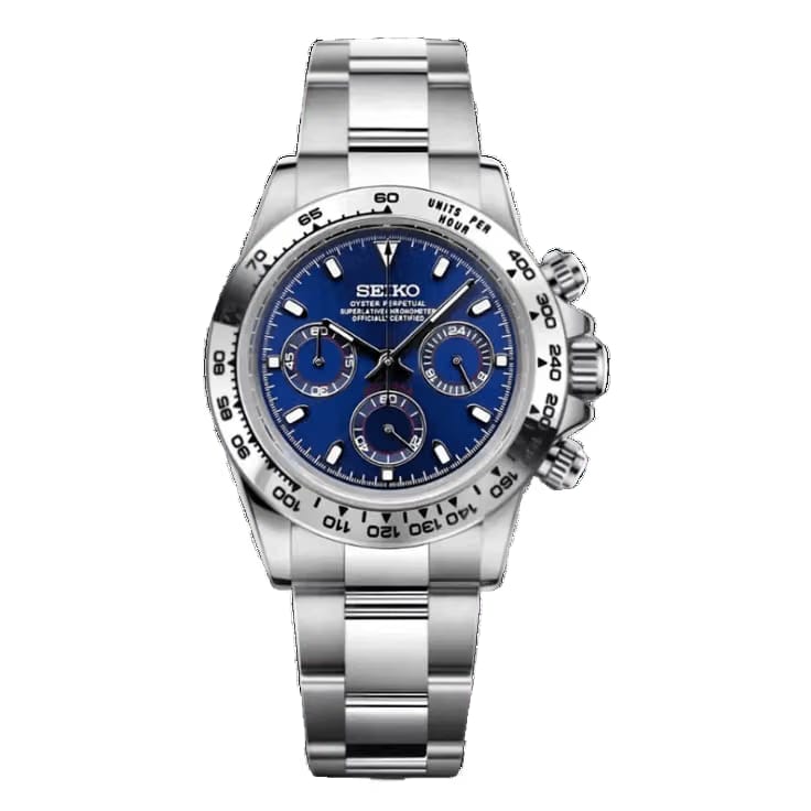 SEIKO MOD Datejust blue steel