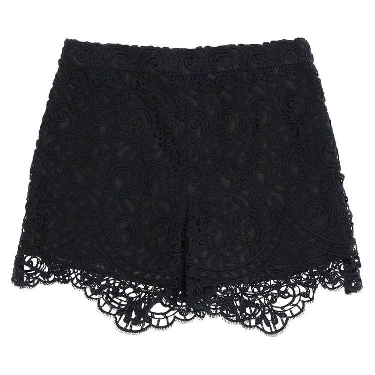 Burberry Lace Biker Shorts Black