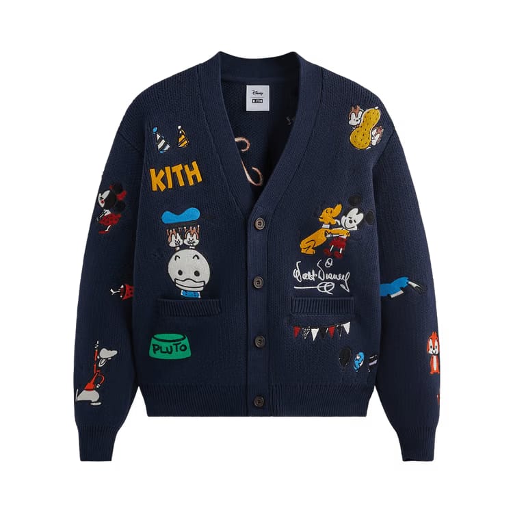 Kith For Mickey & Friends Chunky Yarn Cardigan Nocturnal