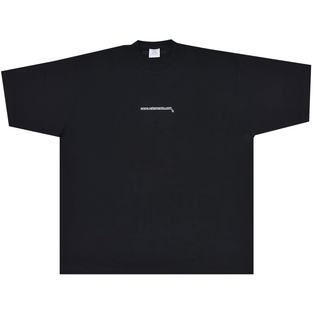 Vetements Website Logo T-Shirt Black