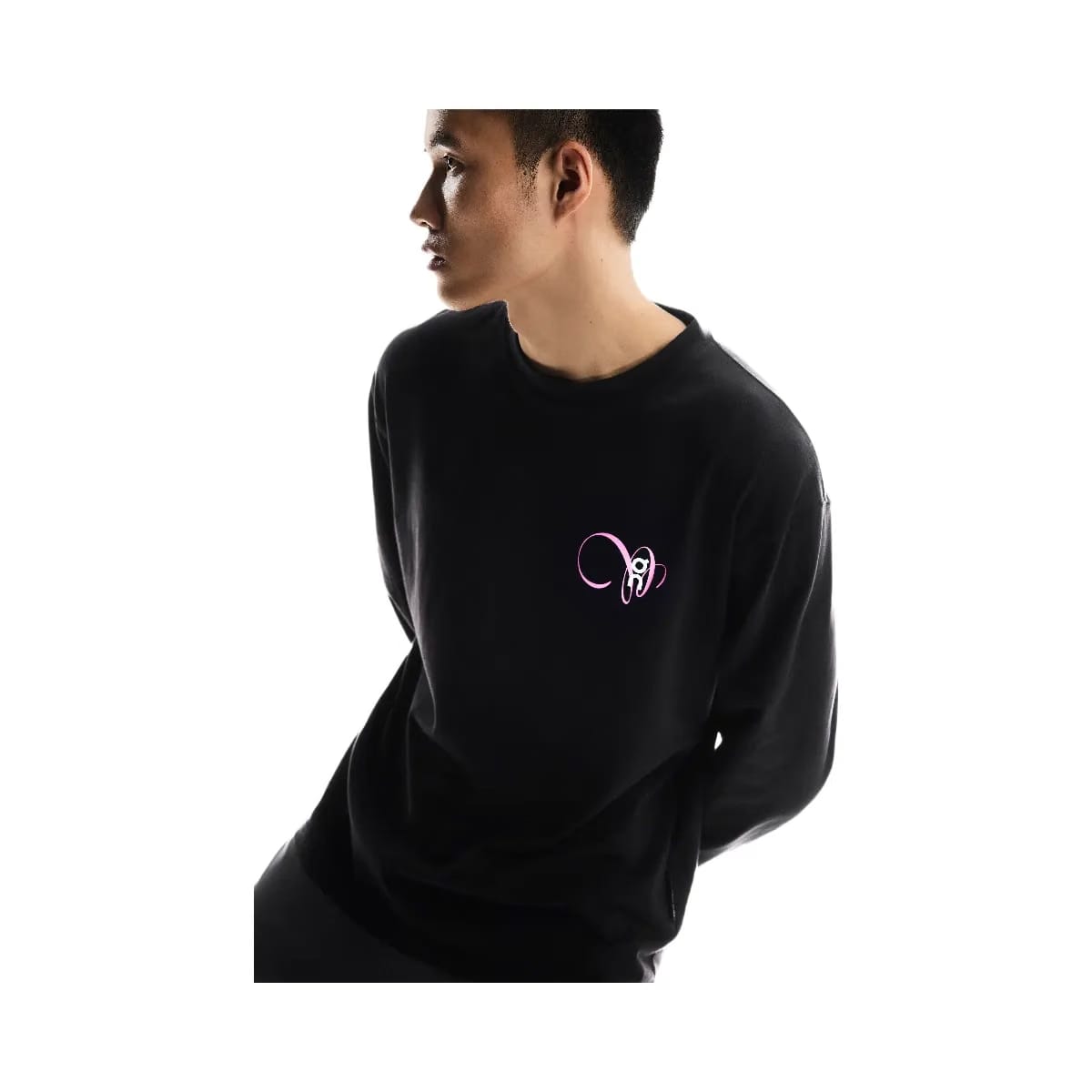 On Club Long-T Graphic Black