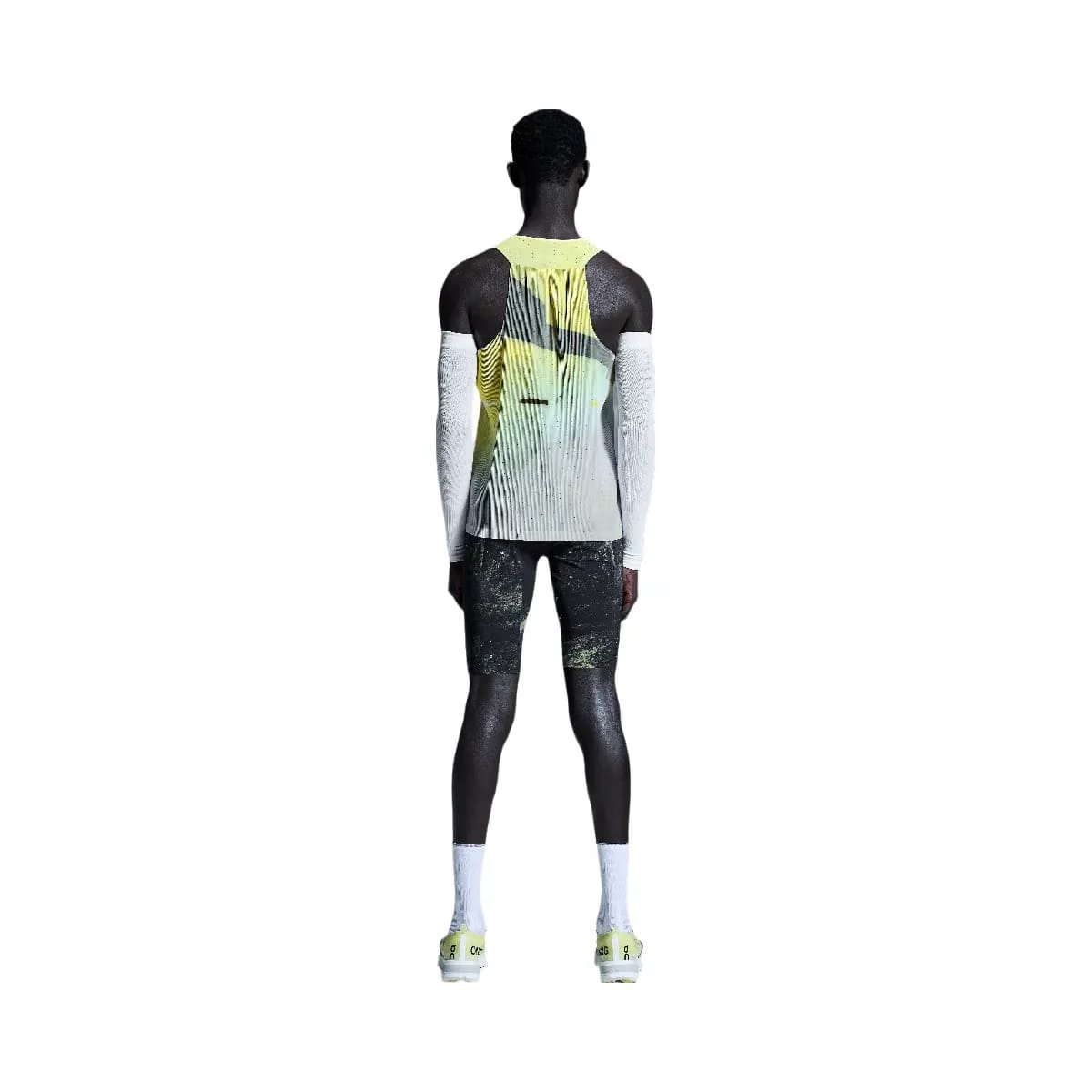 On Race Tights Half Black Limelight