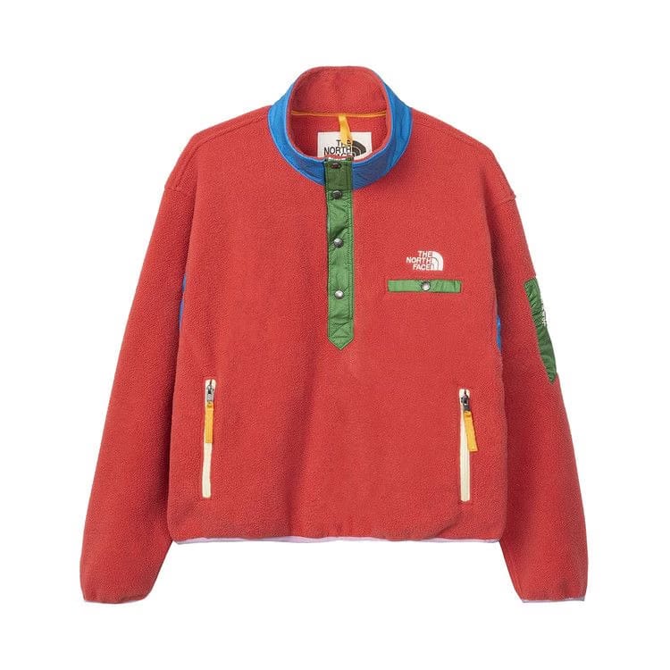 Brain Dead x The North Face 89 Placket Pullover Fleece Sunbaked Red