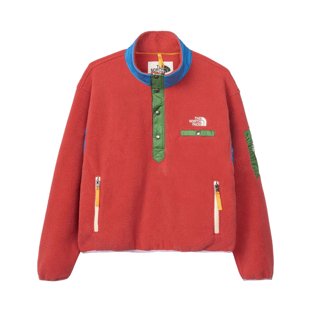 Brain Dead x The North Face 89 Placket Pullover Fleece Sunbaked Red