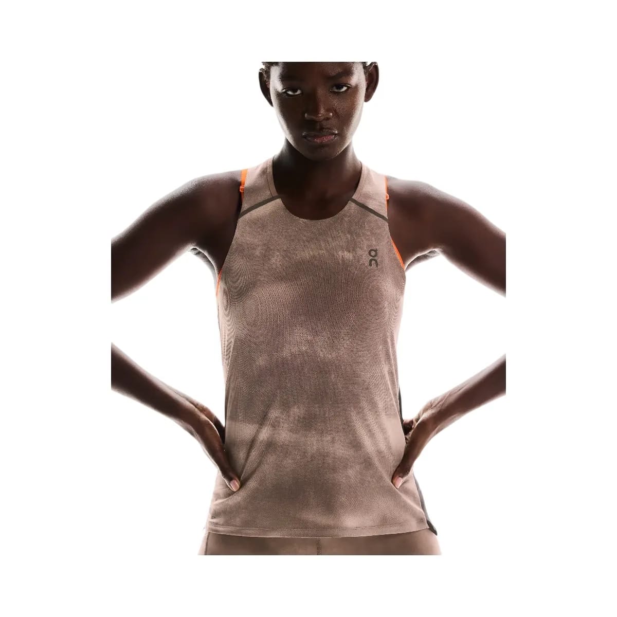 On Performance Tank Aop Cinder Black