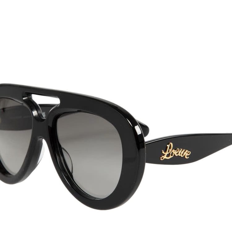 Loewe Curvy Sunglasses Shiny Black/Gradient Smoke