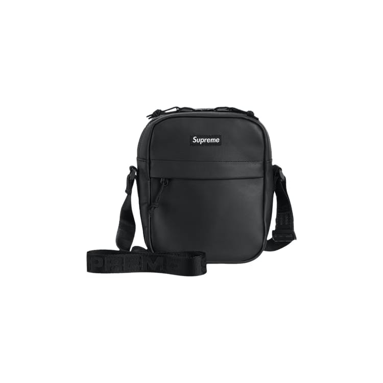 Supreme Leather Shoulder Bag Black
