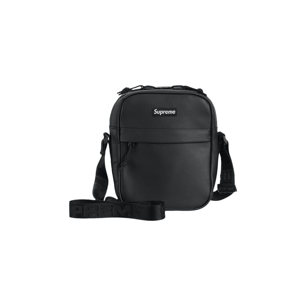 Supreme Leather Shoulder Bag Black