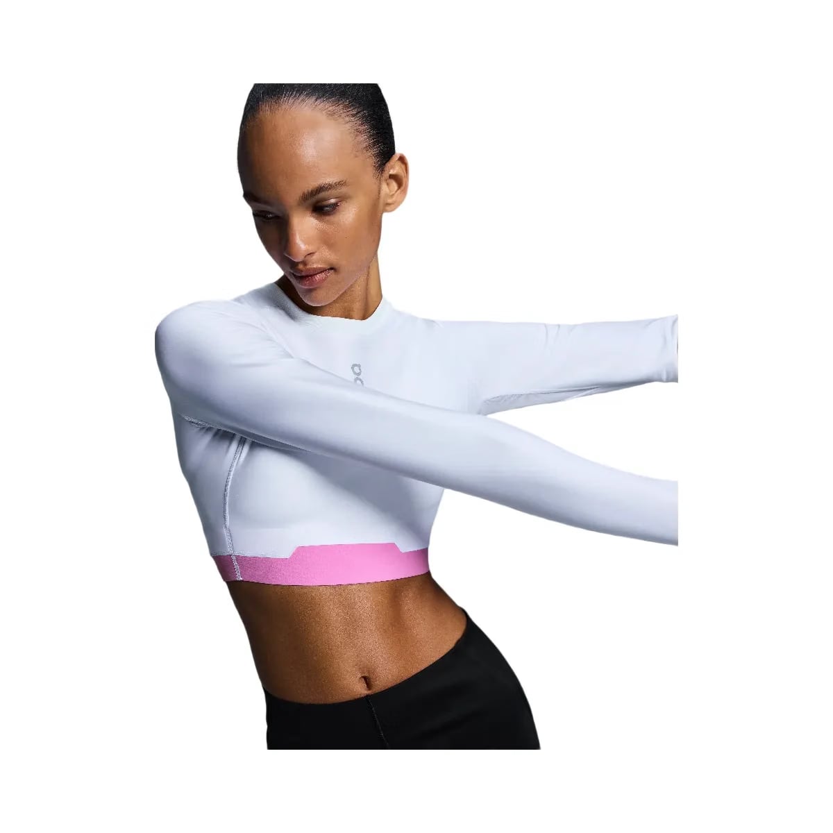 On Train Long Sleeve Crop White