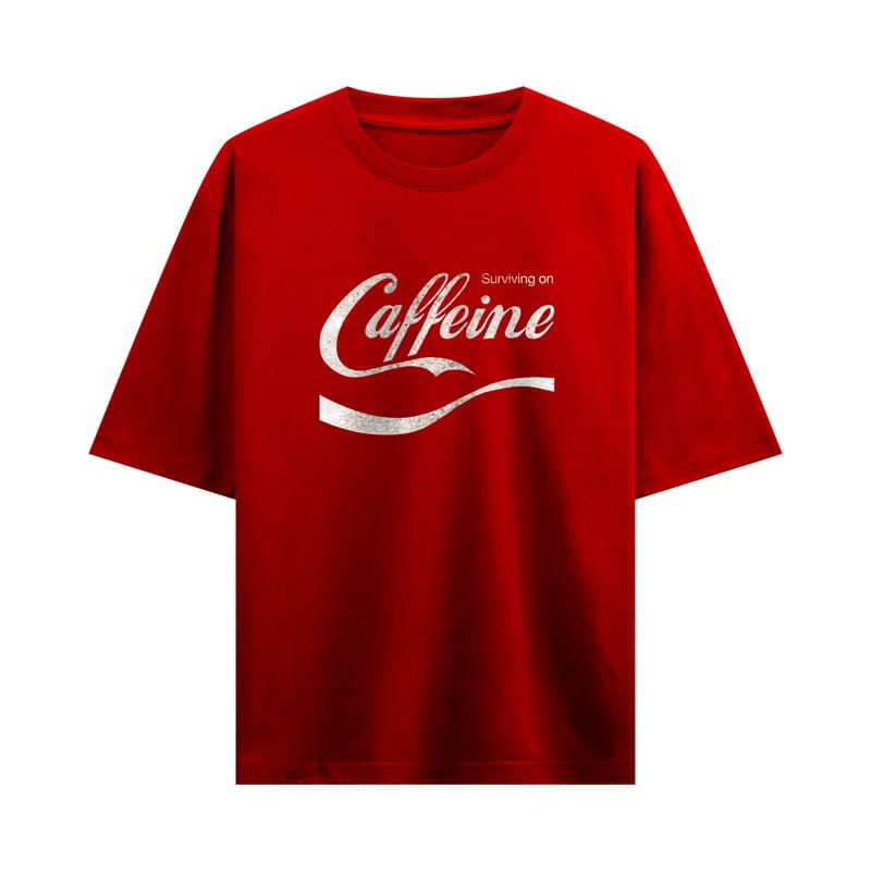 Myugen Caffeine Oversized T-Shirt Red