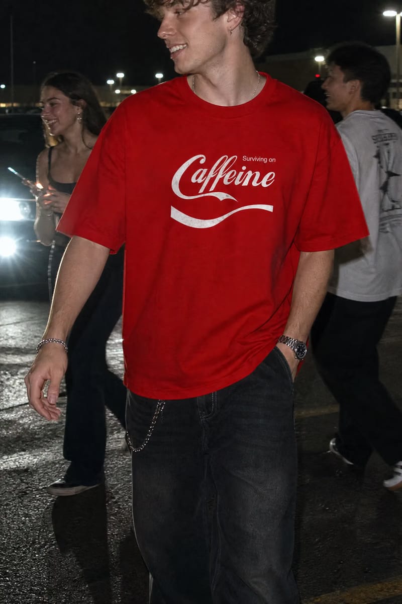 Myugen Caffeine Oversized T-Shirt Red