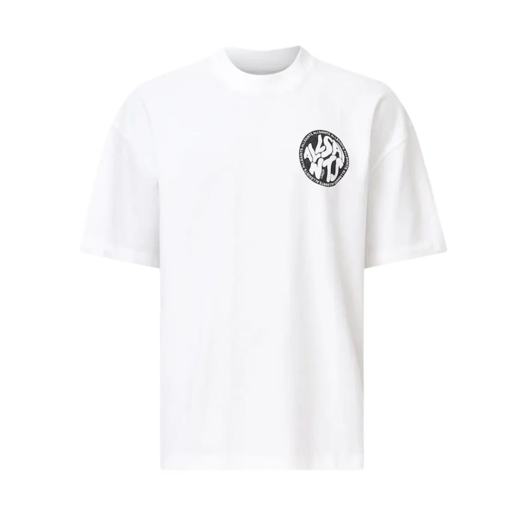 Allsaints distortion T-Shirt in ashen white