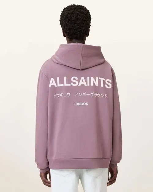 Underground Pullover Logo Hoodie purple color