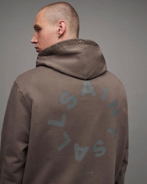 Tierra Pullover Circle Logo Hoodie Mid Brown
