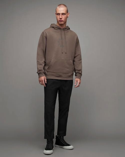 Tierra Pullover Circle Logo Hoodie Mid Brown