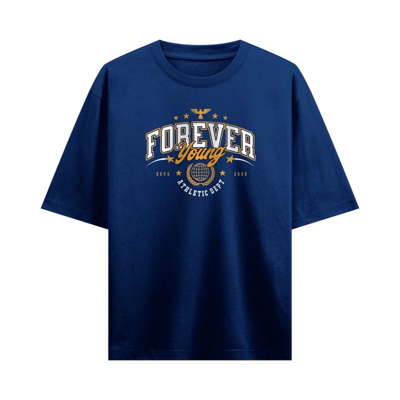 Myugen Forever Young Oversized T-Shirt Navy