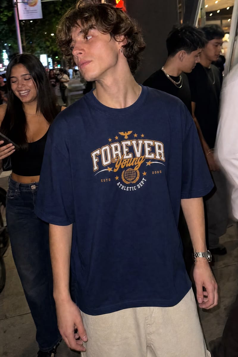 Myugen Forever Young Oversized T-Shirt Navy