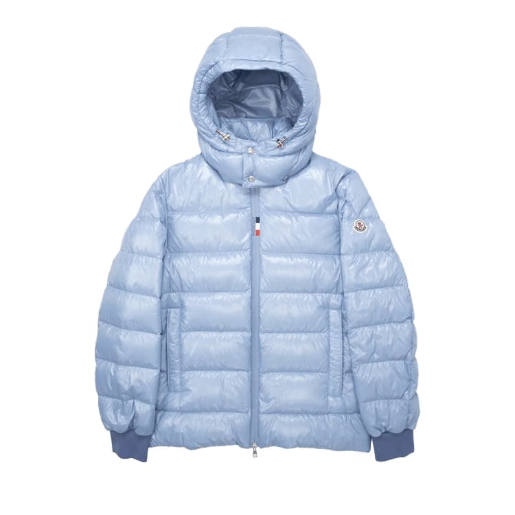 Moncler Cuvellier Shiny Puffer Jacket Blue