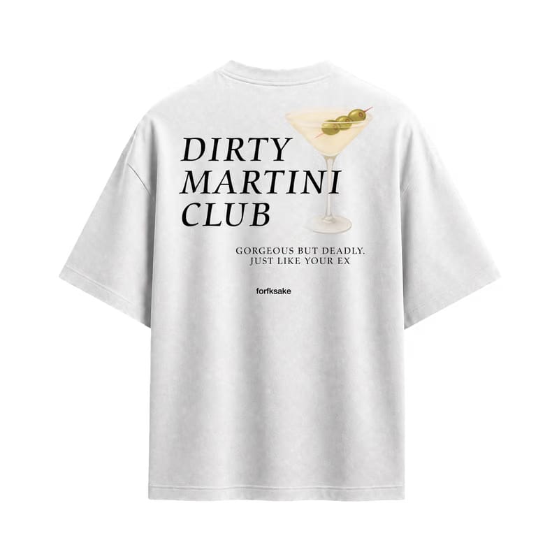 Forfksake Dirty Martini Club Nude White T-Shirt