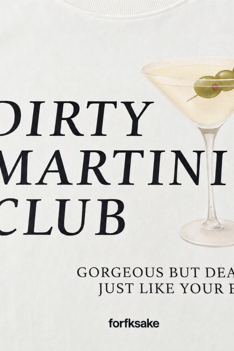 Forfksake Dirty Martini Club Nude White T-Shirt