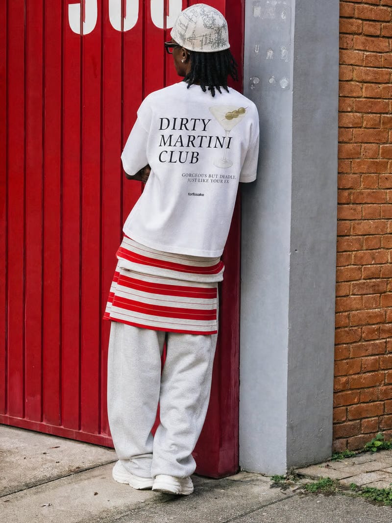 Forfksake Dirty Martini Club Nude White T-Shirt