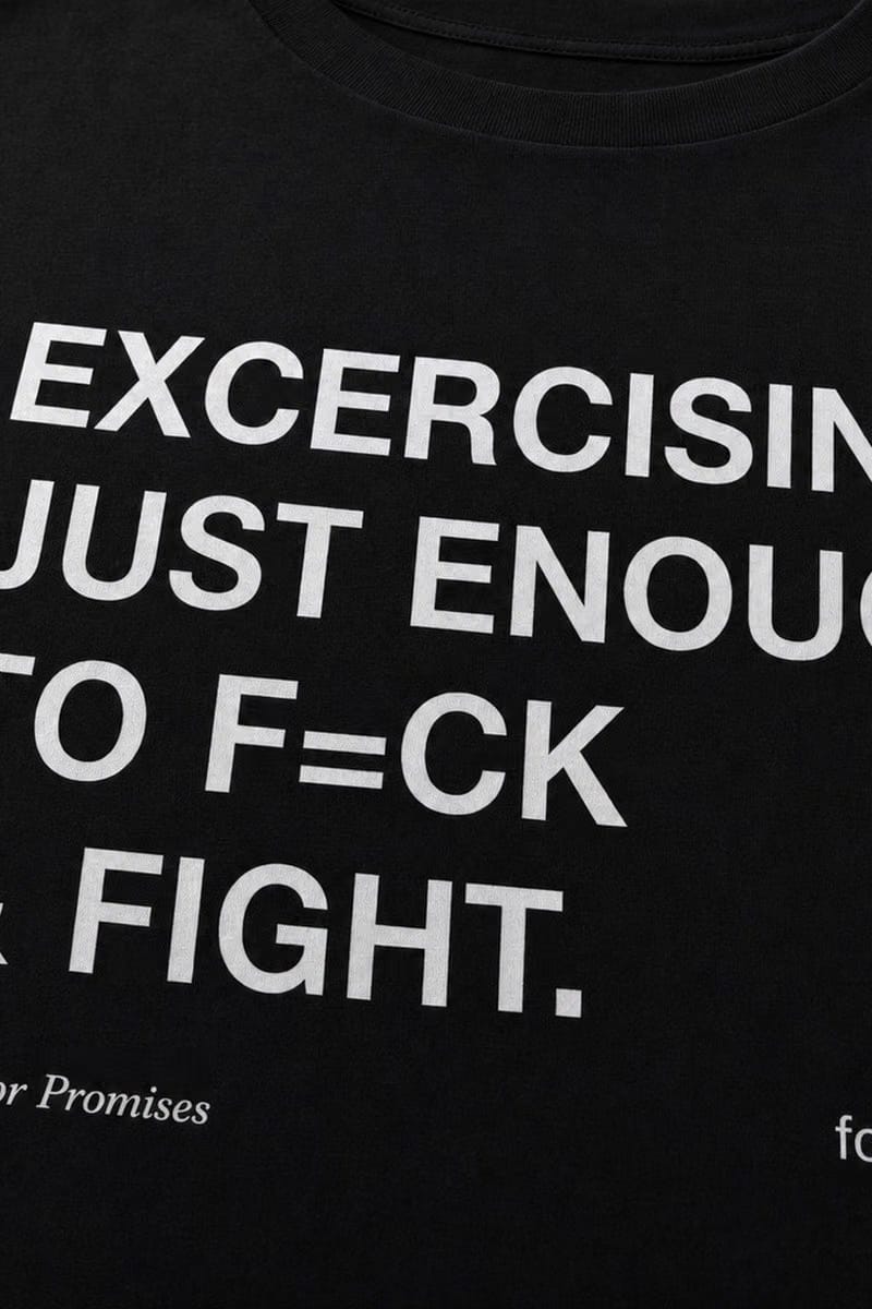 Forfksake Exercising Black T-Shirt