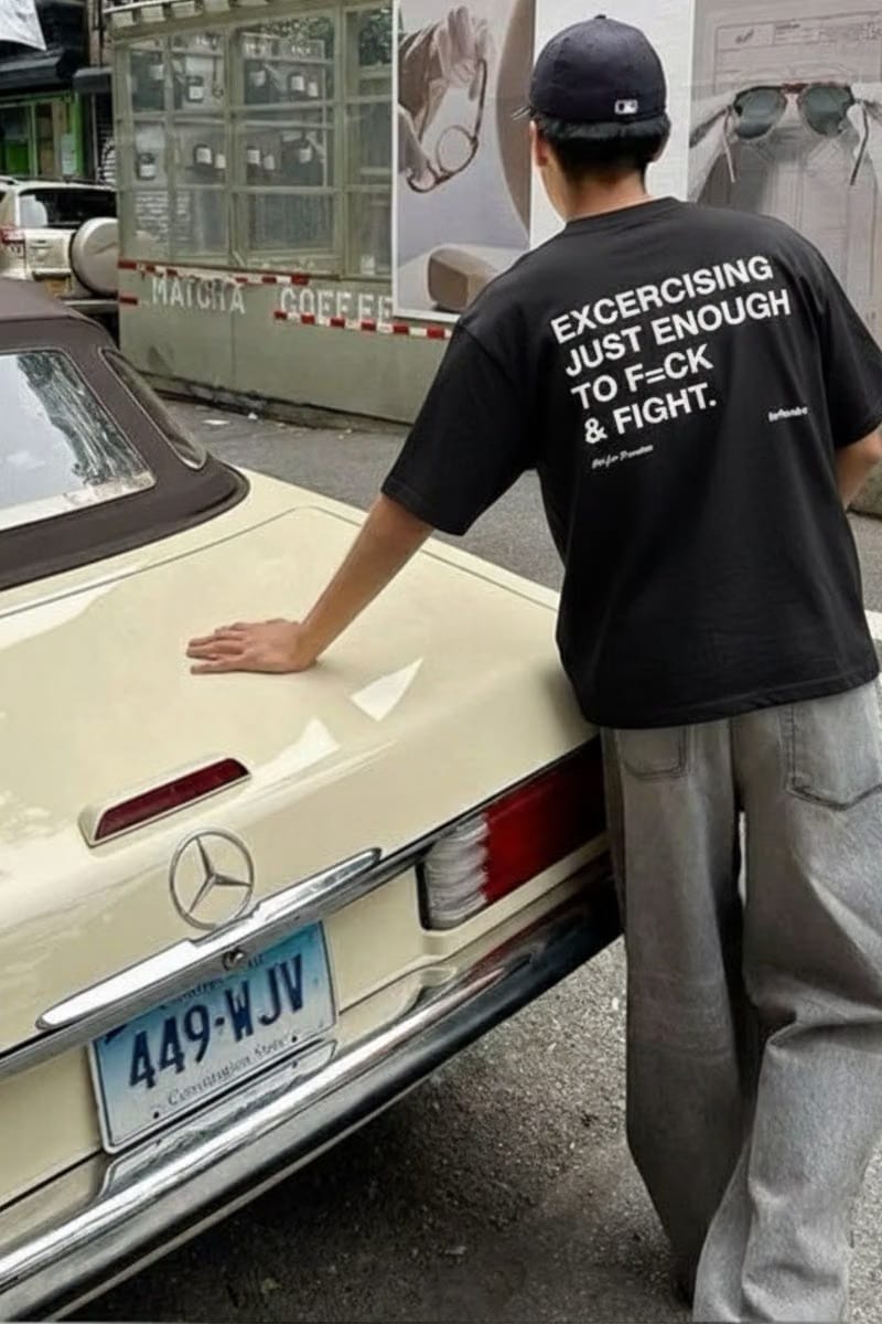Forfksake Exercising Black T-Shirt