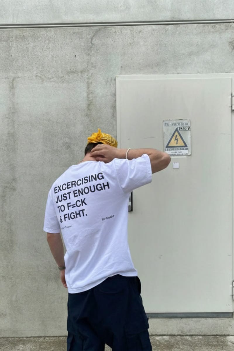 Forfksake Exercising White T-Shirt