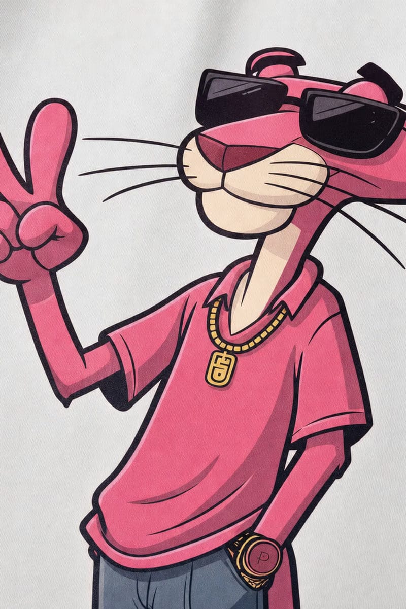 Forfksake Pink Panther White T-Shirt