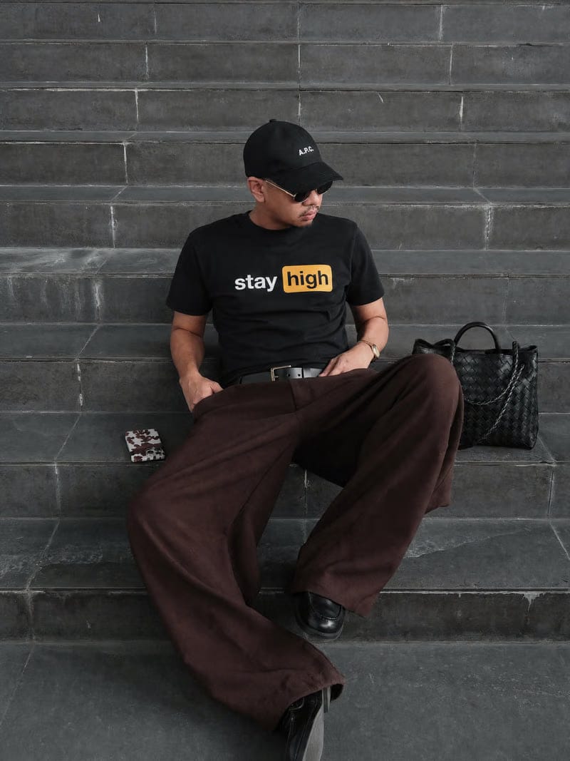 Forfksake Stay High Black T-Shirt