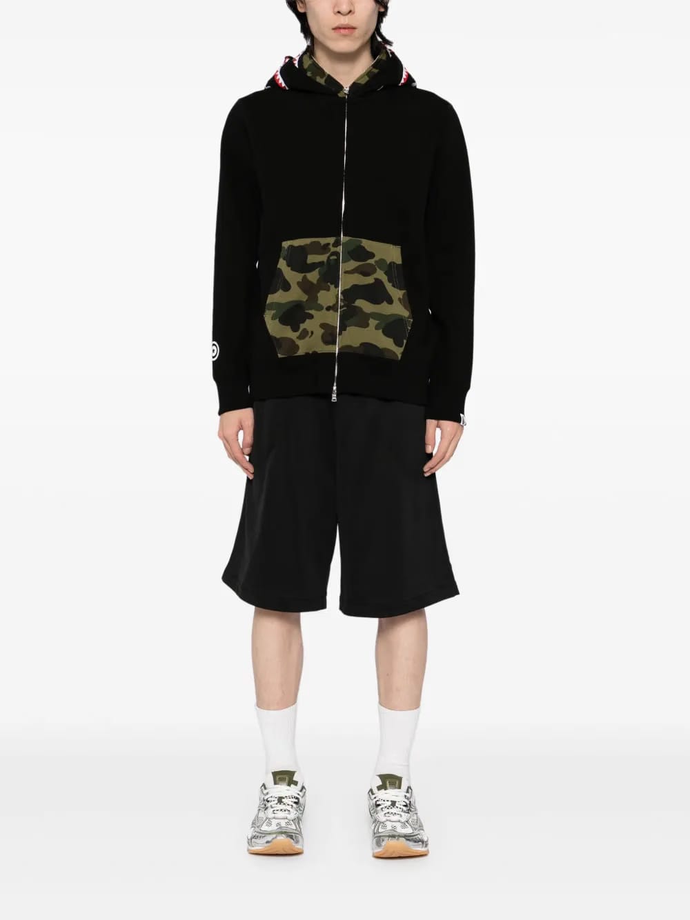 A BATHING APE shark full-zip Hoodie black