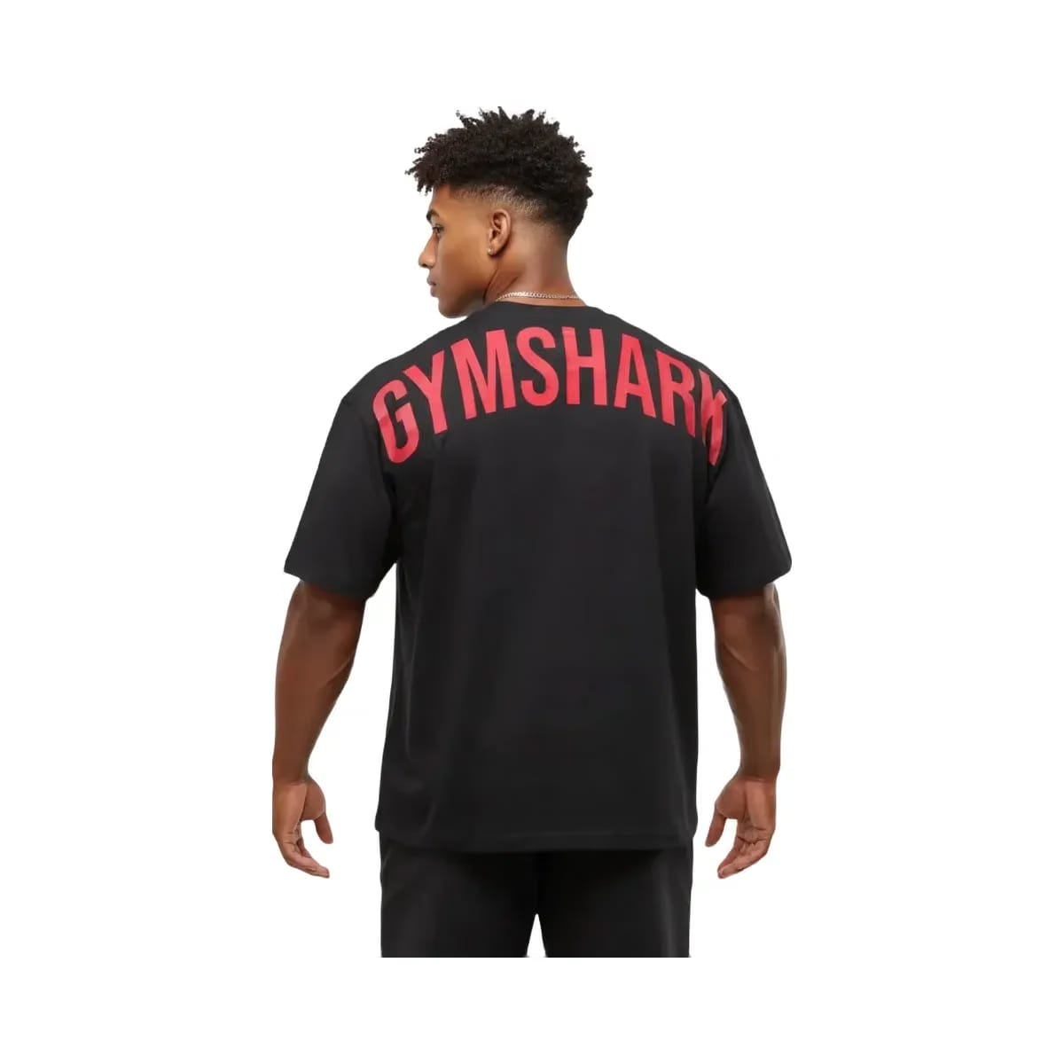 Gymshark Power Oversized Fit T-Shirt Black/Conditioning Red