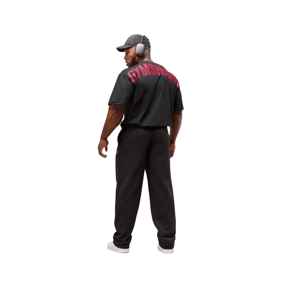 Gymshark Power Oversized Fit T-Shirt Black/Conditioning Red