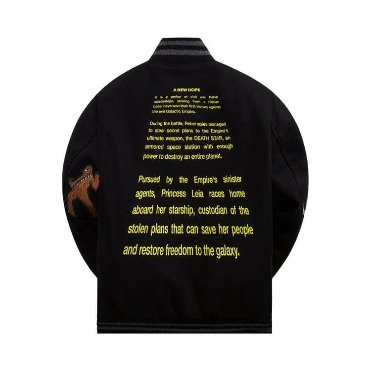 Kith For Star Wars for Golden Bear Varsity Jacket Black