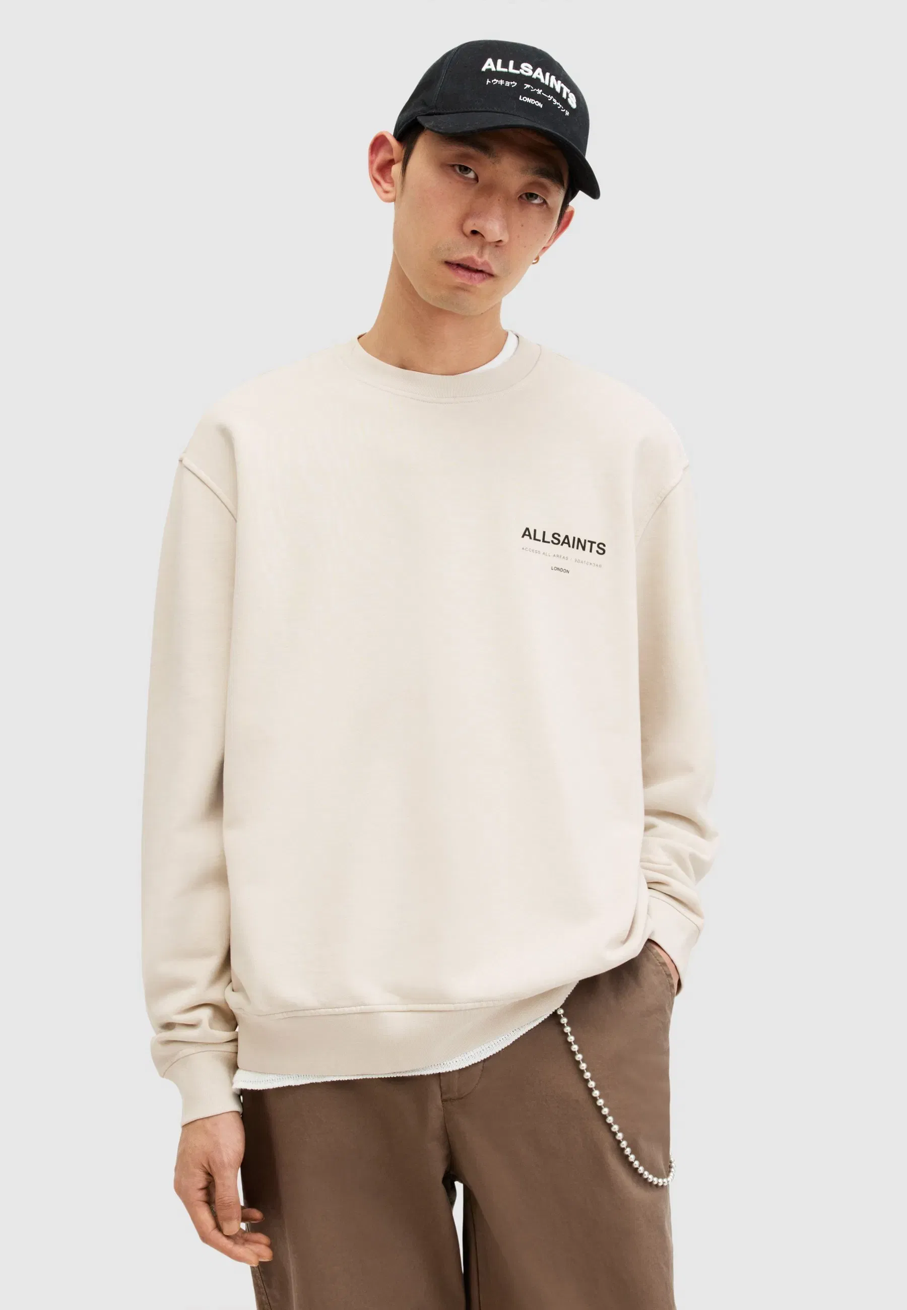 ACCESS CREW Sweatshirt bailey taupe