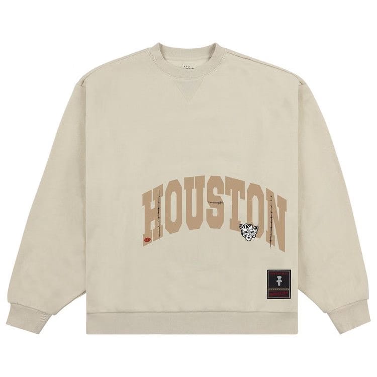 Cactus Jack by Travis Scott x Mitchell & Ness University Of Houston Crewneck Tan